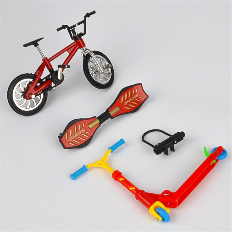 1 finger bmx, 1 waveboard, 1 finger trottinette